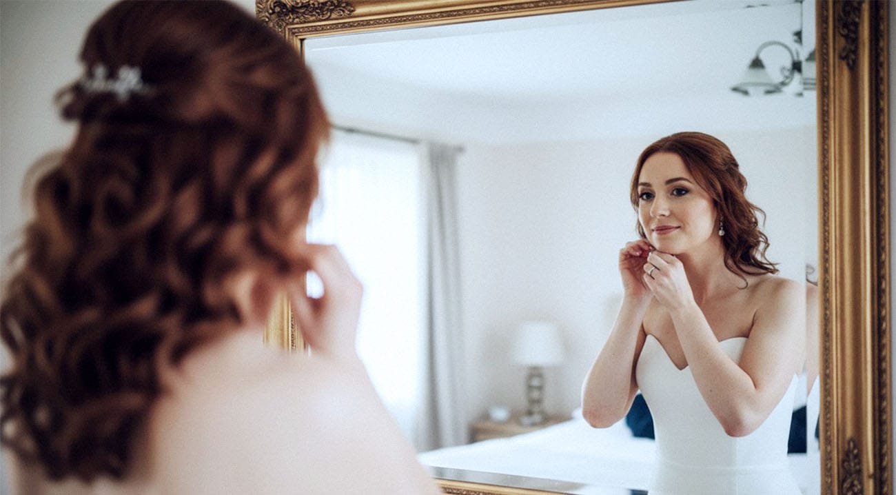 Der Bräutigam zieht sein Sakko an, ein wichtiger Moment bei den Hochzeitsvorbereitungen in Kassel.