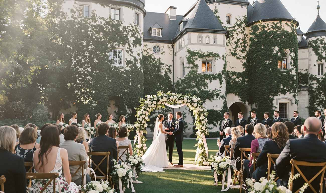 Hochzeitszeremonie im Schlossgarten – exklusive Hochzeitsshooting Kassel