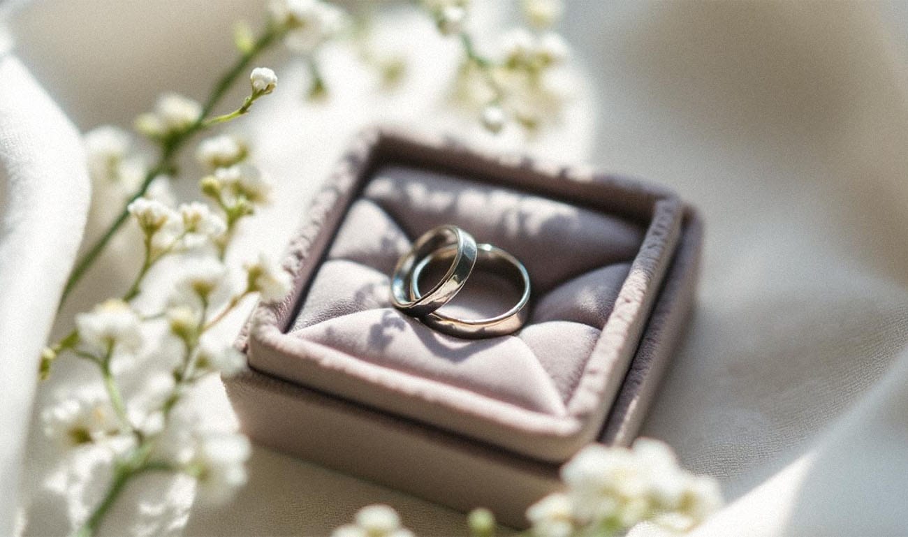 Eheringe im Schmuckkästchen – Hochzeitsdetails vom Fotograf in Kassel
