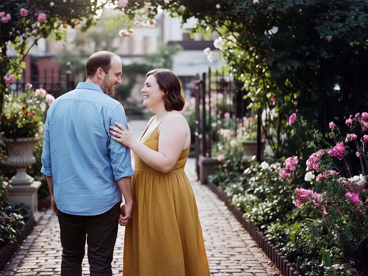 Ein Gruppenfoto der gesamten Hochzeitsgesellschaft, die fröhlich für den Hochzeitsfotografen in Kassel posiert.
