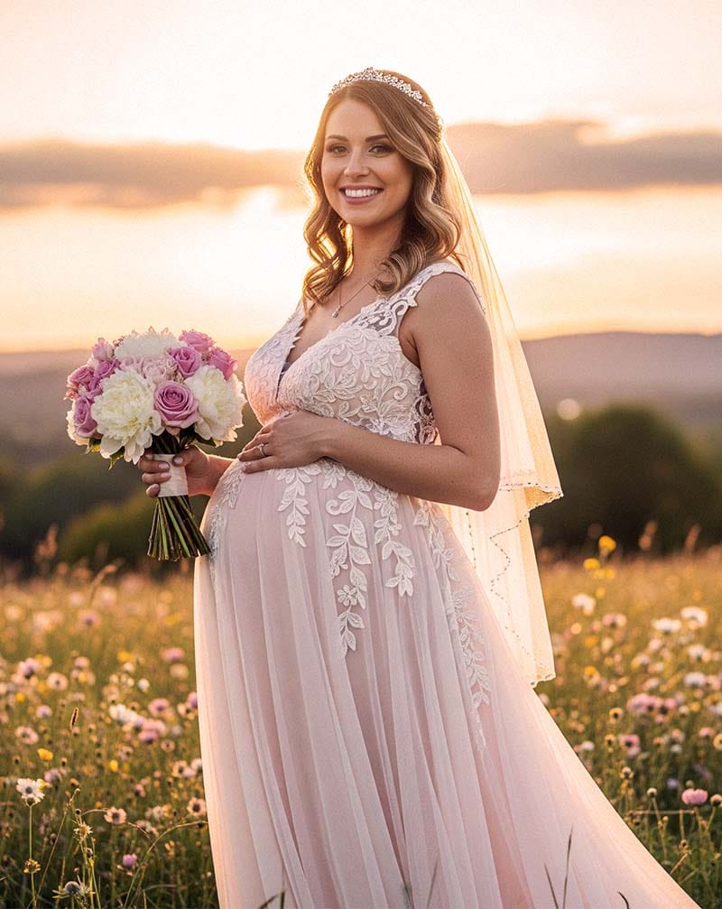 Eine Helferin schnürt das Hochzeitskleid der Braut, ein Detailmoment während der Vorbereitungen in Kassel.