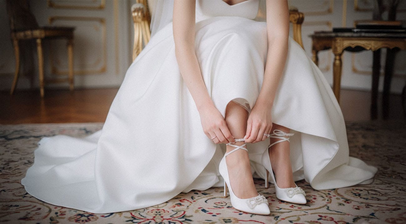 Die Trauzeugin hilft der Braut bei den letzten Vorbereitungen für die Hochzeit in Kassel.