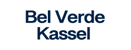 Das Logo von Bel Verde Kassel in Blau, einem Partner-Floristen für Hochzeitsblumen in Kassel.