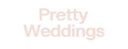 Das Logo von Pretty Weddings in Pink, einem professionellen Hochzeitsplaner-Service.